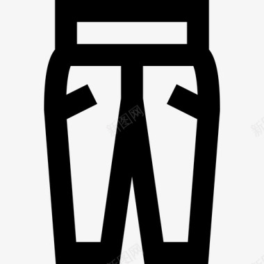 牛仔裤衣服76直线型图标图标