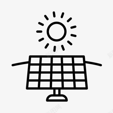 太阳能电池板环保绿色能源图标图标