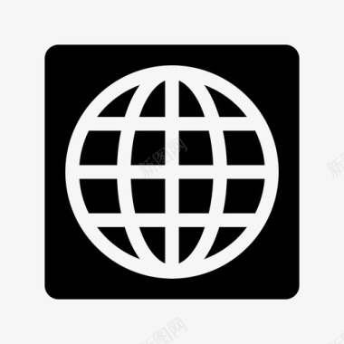 浏览器地球仪互联网标志图标图标