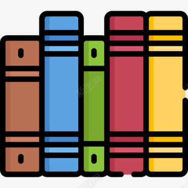 书籍文学11线性色彩图标图标