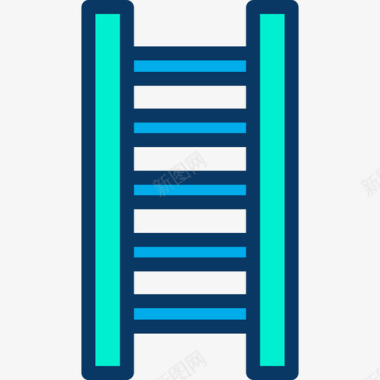 梯子升职2线条颜色图标图标
