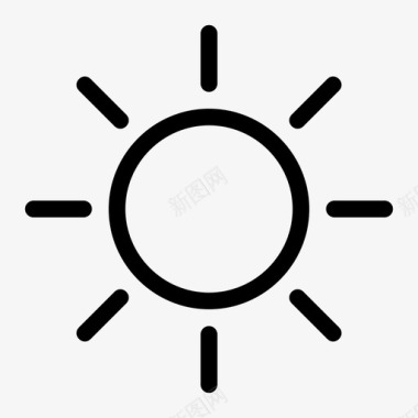 太阳亮度照明图标图标