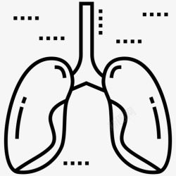 小头大身体肺身体部位人体生物学图标高清图片