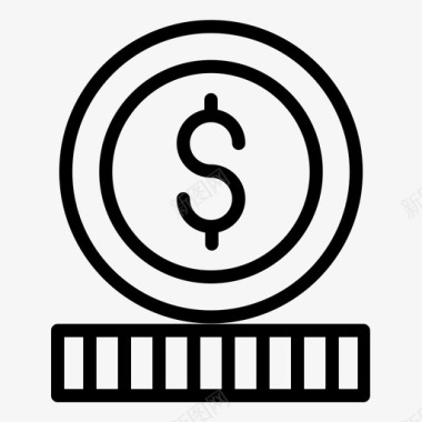 硬币美元经济图标图标