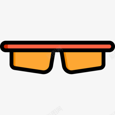 眼镜运行6线性颜色图标图标