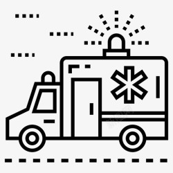 应急医院救护车急救车医院运输工具图标高清图片