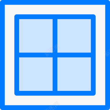 窗户建筑师2蓝色图标图标