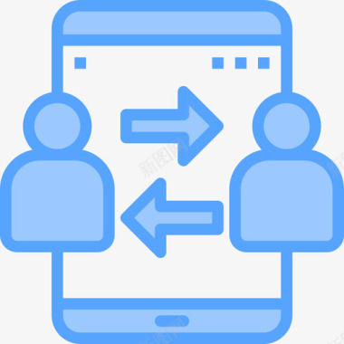 共享平板应用程序5蓝色图标图标