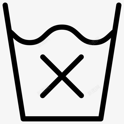 不洗织物洗衣图标svg_新图网 https://ixintu.com 不洗 护理 洗衣 织物
