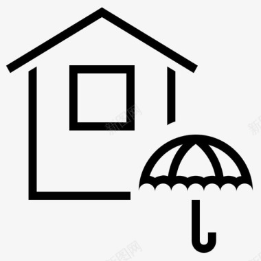 房屋保险房屋保护图标图标