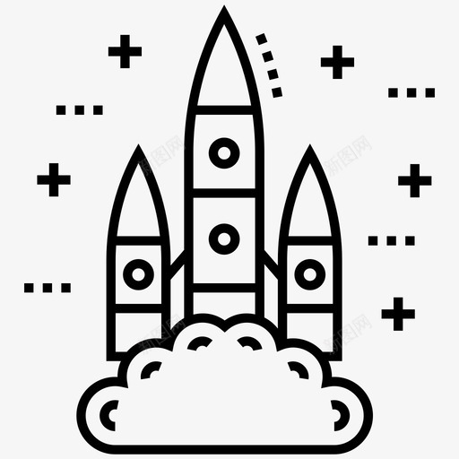 导弹炸弹子弹图标svg_新图网 https://ixintu.com 太空和星系线图标包 子弹 导弹 火箭 炸弹