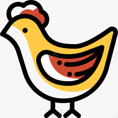 鸡肉农业15颜色遗漏图标图标