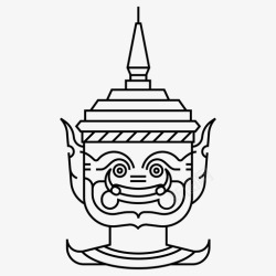 罗摩孔巨人泰国传统图标高清图片