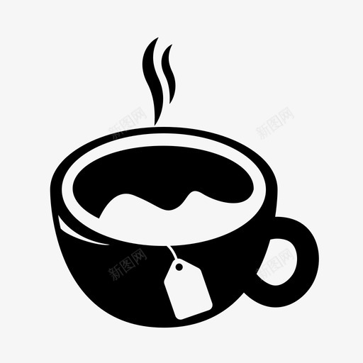 茶杯咖啡厨房用具图标svg_新图网 https://ixintu.com 厨房用具 咖啡 茶杯