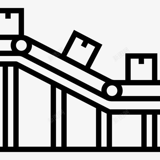 输送机工业48线性图标svg_新图网 https://ixintu.com 工业 线性 输送机