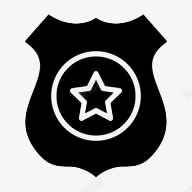 徽章正义法律图标图标