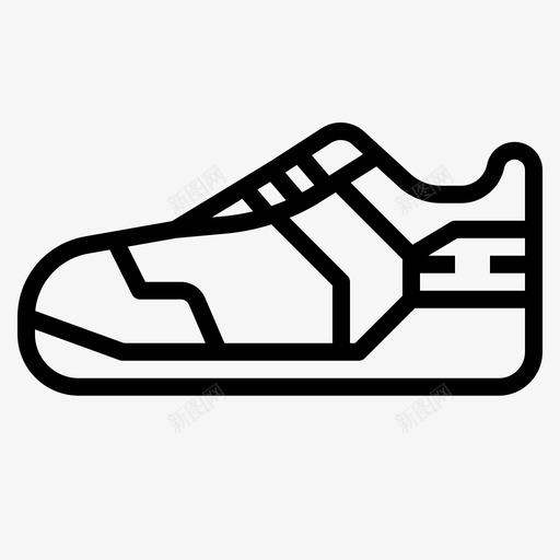 鞋鞋类健身房图标svg_新图网 https://ixintu.com 健身房 轮廓 运动 运动鞋 鞋类