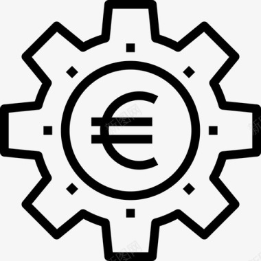 欧元商业256直系图标图标