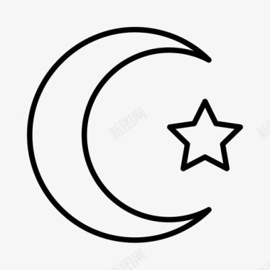 伊斯兰教信仰穆斯林图标图标