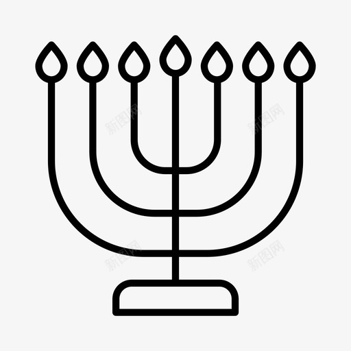 光明节蜡烛犹太图标svg_新图网 https://ixintu.com 光明节 宗教 犹太 犹太教 蜡烛