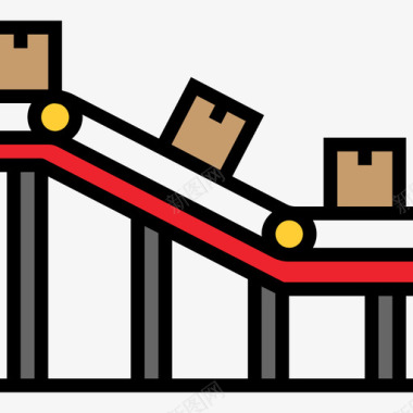 输送装置工业50线性颜色图标图标