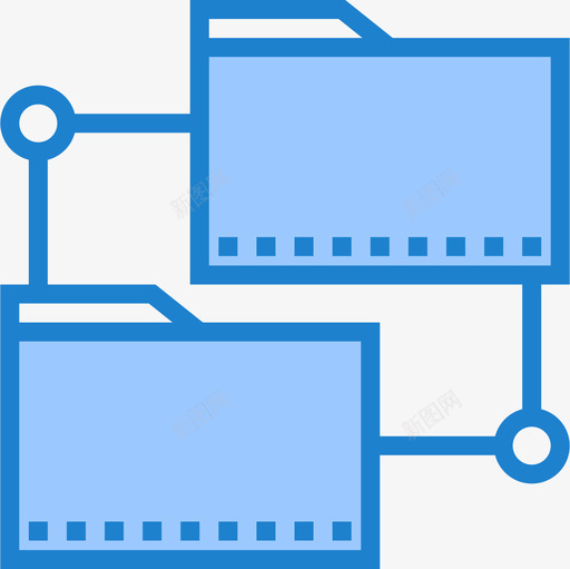 文件夹网络和数据库22蓝色图标svg_新图网 https://ixintu.com 数据库 文件夹 网络 蓝色