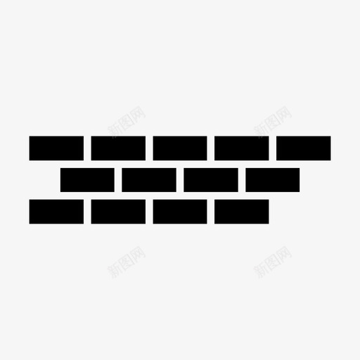 砖墙封锁防御图标svg_新图网 https://ixintu.com 保护 封锁 用户界面 砖墙 防御