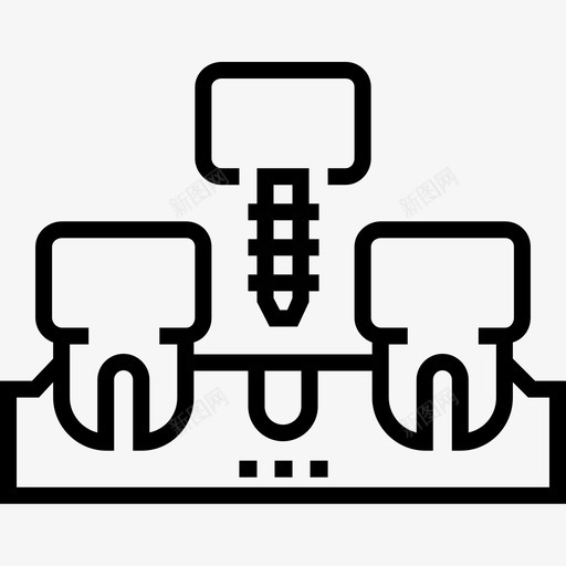 植入物牙医25线性图标svg_新图网 https://ixintu.com 植入物 牙医25 线性