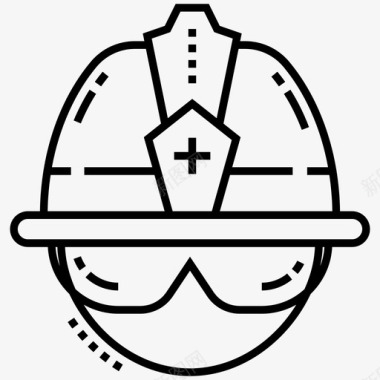 救援头盔头部保护头盔图标图标