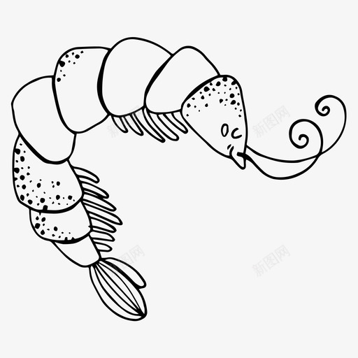 虾动物海洋生物图标svg_新图网 https://ixintu.com 动物 可爱的海底世界 水下 海洋世界 海洋生物 海鲜 虾