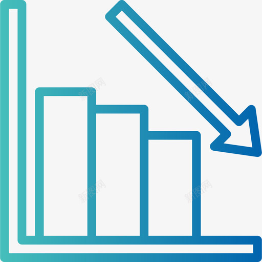 亏损业务4梯度图标svg_新图网 https://ixintu.com 业务4 亏损 梯度