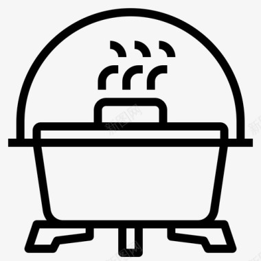 烹饪餐盘厨房图标图标