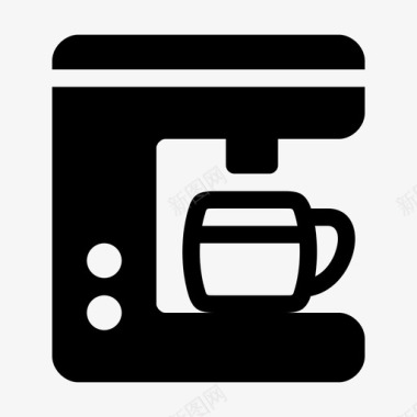咖啡机冲泡机浓缩咖啡机图标图标