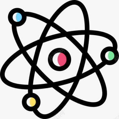 原子疯狂科学7颜色省略图标图标