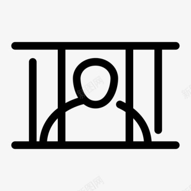 囚犯罪犯拘留所图标图标