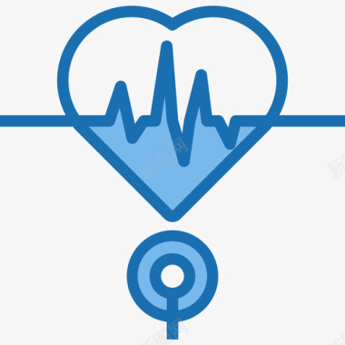 脉冲医疗保健10蓝色图标图标