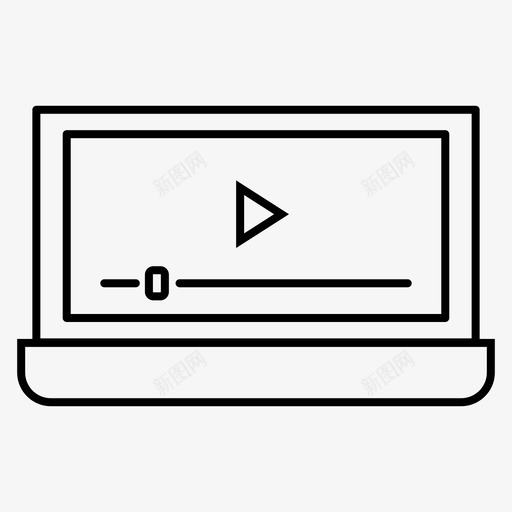 视频计算机教育图标svg_新图网 https://ixintu.com 播放器 教育 视频 计算机