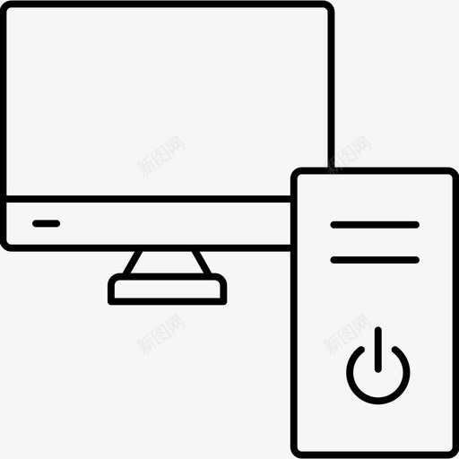 电脑桌面lcd图标svg_新图网 https://ixintu.com lcd pc 图标 学校 教育 显示器 桌面 电脑 线路