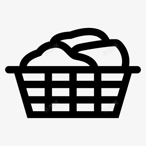 洗衣篮清洁衣物图标svg_新图网 https://ixintu.com 洗涤 洗衣篮 清洁 衣物