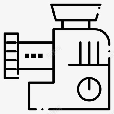 绞肉机厨房混合图标图标