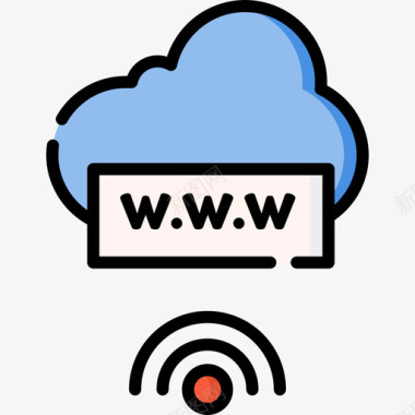 Www互联网技术16线颜色图标图标