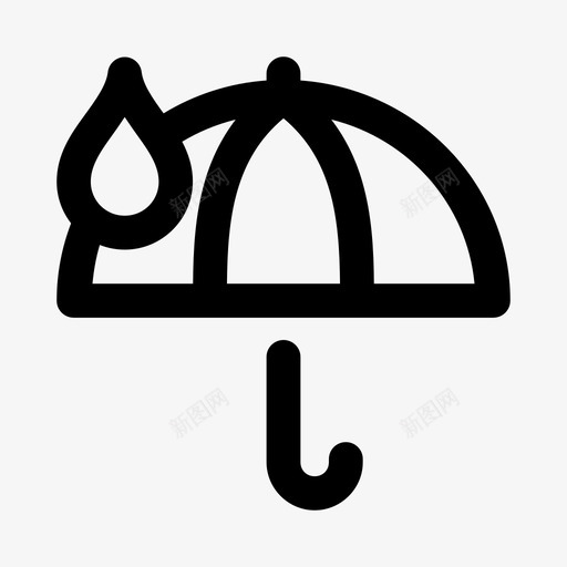 雨伞卫士健康图标svg_新图网 https://ixintu.com 下雨 保护 健康 卫士 随机8个间隙粗体 雨伞