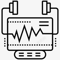 机心心电图机心血管机心率传感器图标高清图片