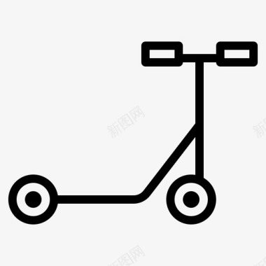 滑板车自行车运动图标图标