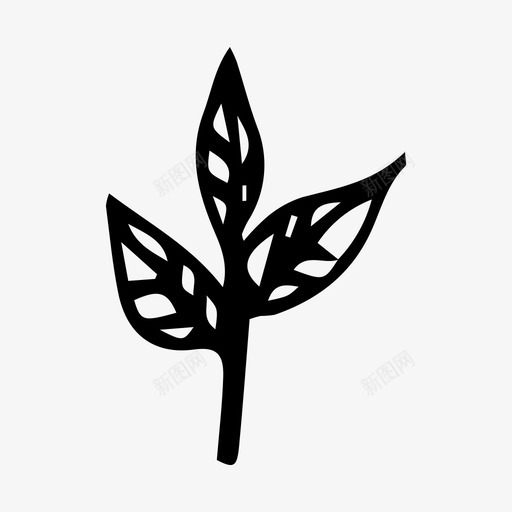 植物树枝涂鸦图标svg_新图网 https://ixintu.com 春天 树枝 植物 涂鸦 素描