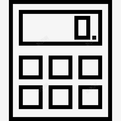 计算器金融92线性图标svg_新图网 https://ixintu.com 线性 计算器 金融92