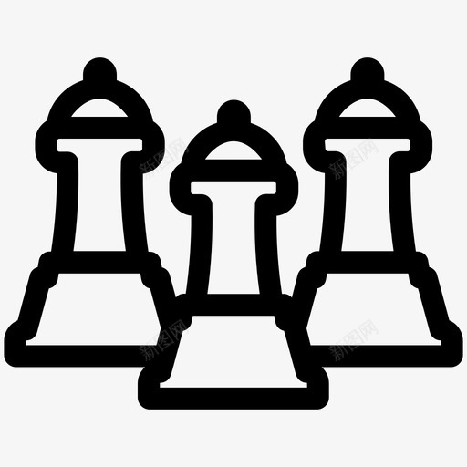 计划国际象棋解决方案图标svg_新图网 https://ixintu.com 企业管理 国际象棋 战略 解决方案 计划