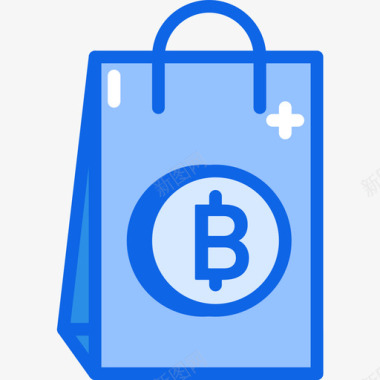 购物袋加密4蓝色图标图标