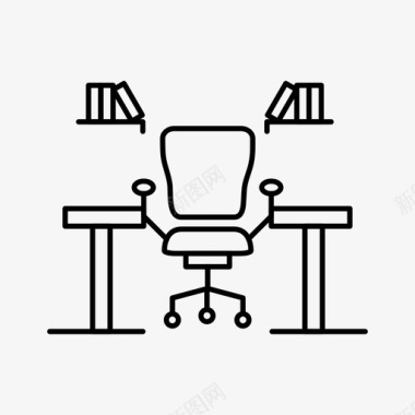 桌子商务椅办公桌图标图标