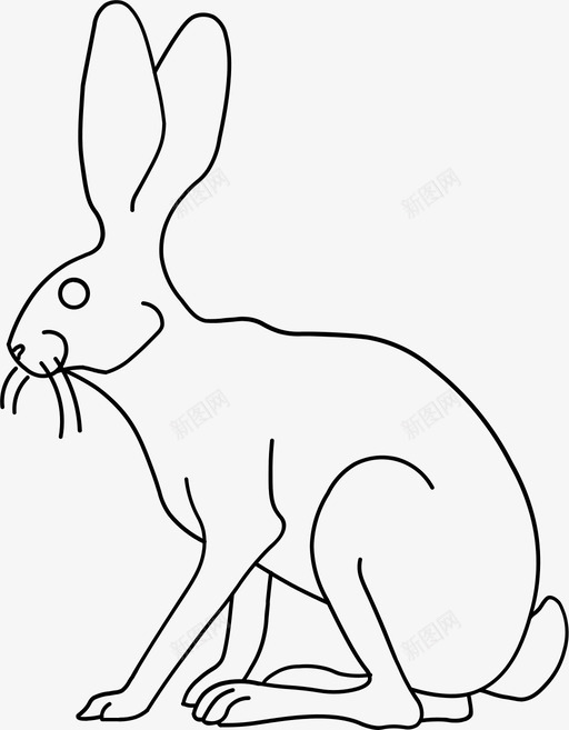 野兔动物哺乳动物图标svg_新图网 https://ixintu.com 动物 哺乳动物 野兔 野生